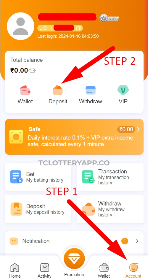 Recharge-tclottery